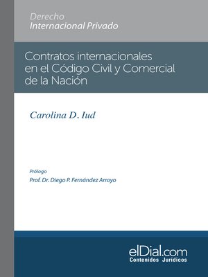 cover image of Contratos internacionales en el Código Civil y Comercial de la Nación